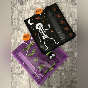Happy Halloween Trick or Treat Bags Spider & Skeleton Set of 2 NWT